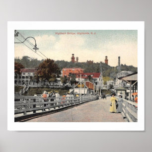 Highlands NJ Bridge Vintag Inspiriert Poster