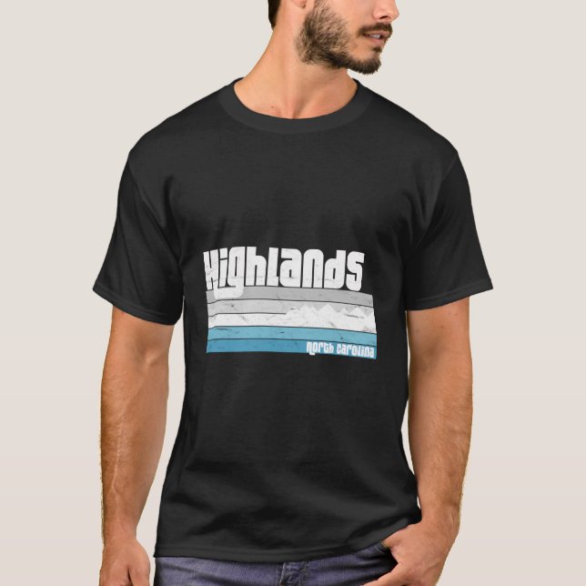 Highlands North Carolina Nc Blue Ridge Mountains W T-Shirt (Vorderseite)