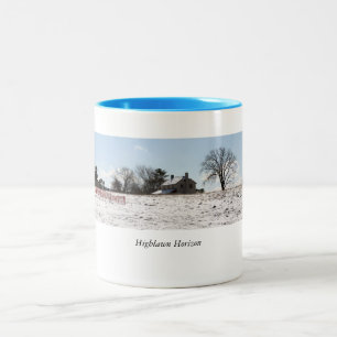 Highlawn Bauernhof-Kaffee-Tasse Zweifarbige Tasse
