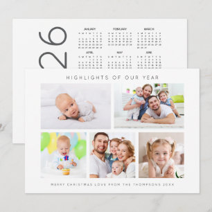 Highlights des Jahres 5 Fotokalender 2026 Weihnach Feiertagskarte