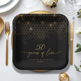 Highlights Gold 50 Jahre Jubiläum ID1165 Pappteller