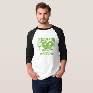 Highline Diving Tech Retro (Grünes Logo) 3/4 T-Shirt