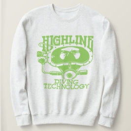 Highline Diving Tech Retro (Grünes Logo) Sweatshir Sweatshirt