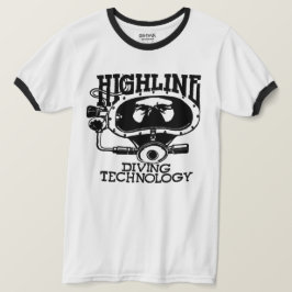 Highline Diving Tech Retro (Schwarzes Logo) T-Shirt