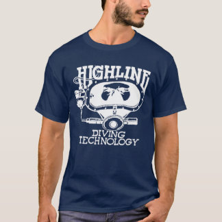 Highline Diving Tech Retro (weißes Logo) T-Shirt