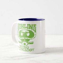 Highline Diving Technology Retro-Logo Zweifarbige Tasse