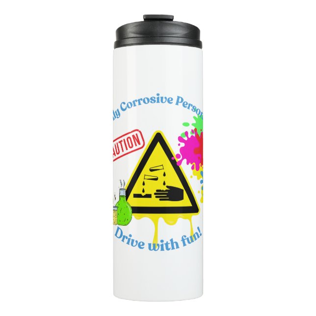 Highly Corrosive Personality Class 8 ADR Trucker Thermosbecher (Vorderseite)