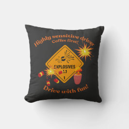 Highly Sensitive Driver: Coffee First!  Kissen