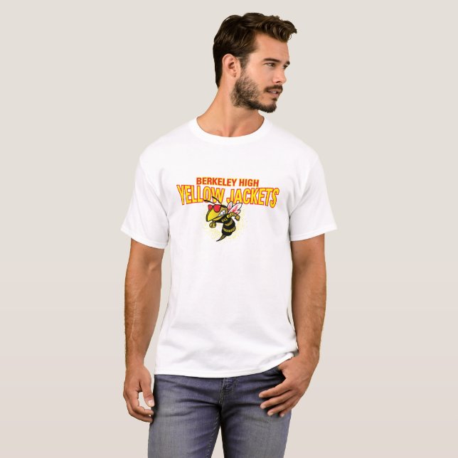 HIGHSCHOOL BERKELEYS Yellowjackets Entwurf T-Shirt (Vorne ganz)