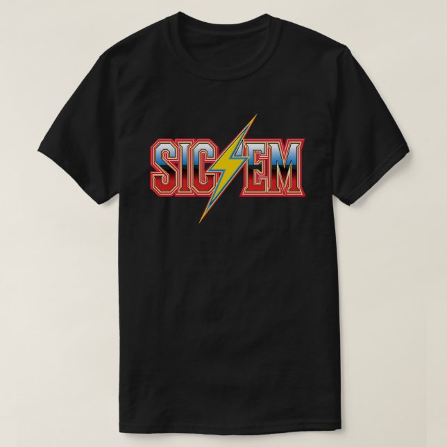 Highschool Football Spirit mit Sic'Em zeigen T-Shirt (Design vorne)