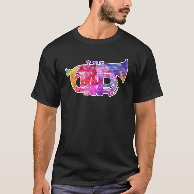 Highschool Jazz-Band-Bariton-Shirt-Wasser-Farbe T-Shirt (Vorderseite)