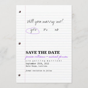 Highschool Schatze Save the Date
