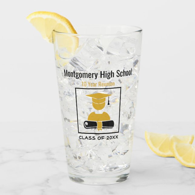 Highschool Wiedersehen-kundenspezifisches Glas (Vorderseite Ice)