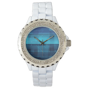 Hightech- digitaler Hintergrund Armbanduhr