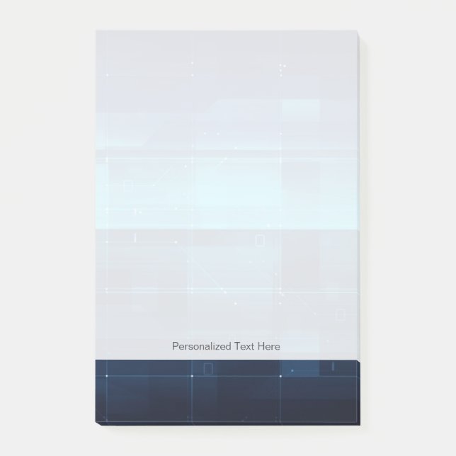 Hightech- digitaler Hintergrund Post-it Klebezettel (Vorderseite)