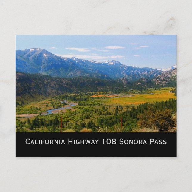 Highway 108 Sonora Pass Postkarte (Vorderseite)