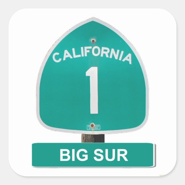 Highway 1 California Big Sur Stickers (Vorderseite)