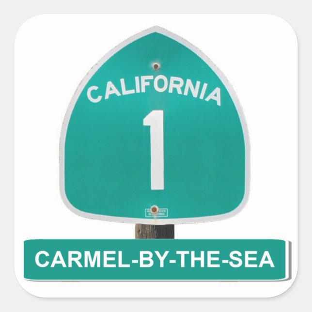 Highway 1 California Carmel by Sea Stickers (Vorderseite)