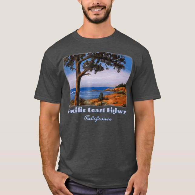 Highway 1 California Retro T-Shirt (Vorderseite)