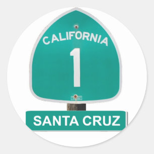 Highway 1 Santa Cruz Aufkleber