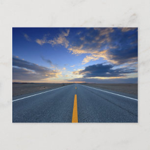 Highway at Sunrise Day Postkarte