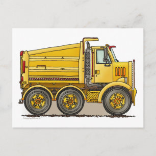 Highway Dump Truck Post Card Postkarte