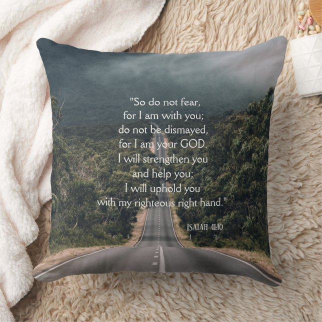 Highway Foto keine Angst Isaiah 41:10 Kissen (Decke)