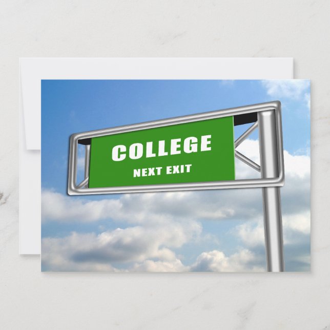 Highway Signing Abschluss Uni Weiter Einladung (Vorderseite)
