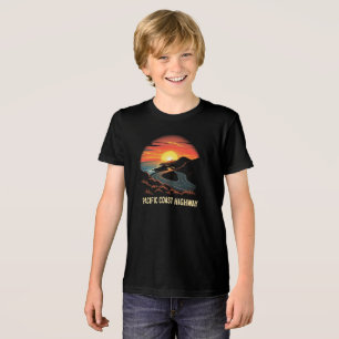 Highway Vintag Pacific Coast Sunset - Kalifornien Tri-Blend Shirt
