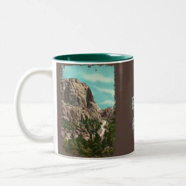 Highway zu Mt. Rushmore Kaffeetasse (Links)