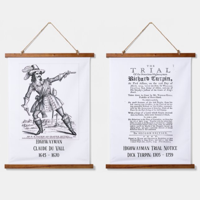 HIghwaymen des London Tapestries Set Wandteppich Mit Holzrahmen (Doppelt)