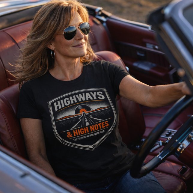 Highways & High Notes – Chrome Revival T-Shirt (Von Creator hochgeladen)