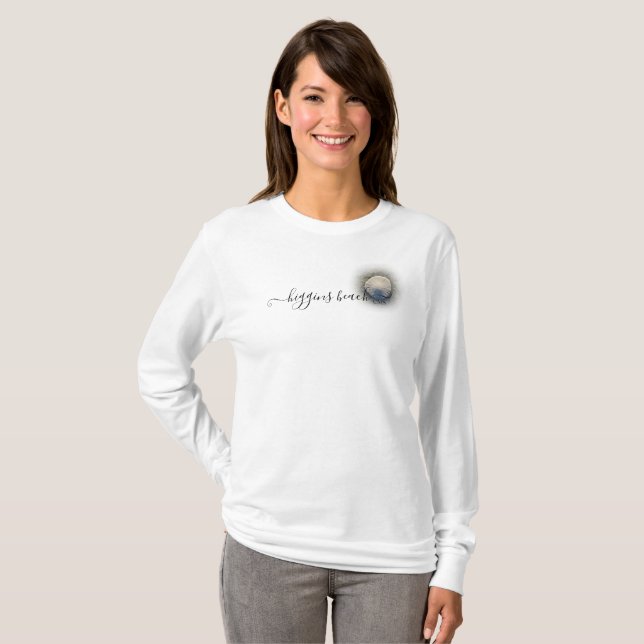 Higins Beach Sand Dollar Ombre Personalisiert Beac T-Shirt (Vorne ganz)