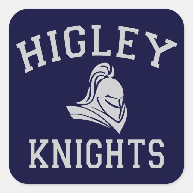 Higley Knights Quadratischer Aufkleber (Vorderseite)