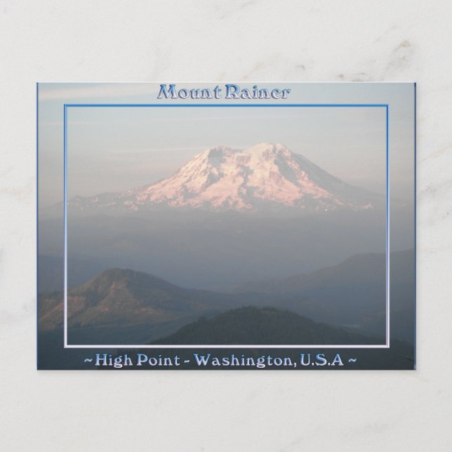 HIGPOINT Mount Rainier Washington Postkarte (Vorderseite)