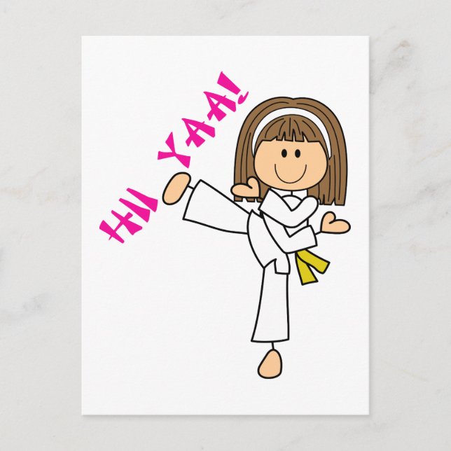 Hii Yaa Karate Postkarte (Vorderseite)