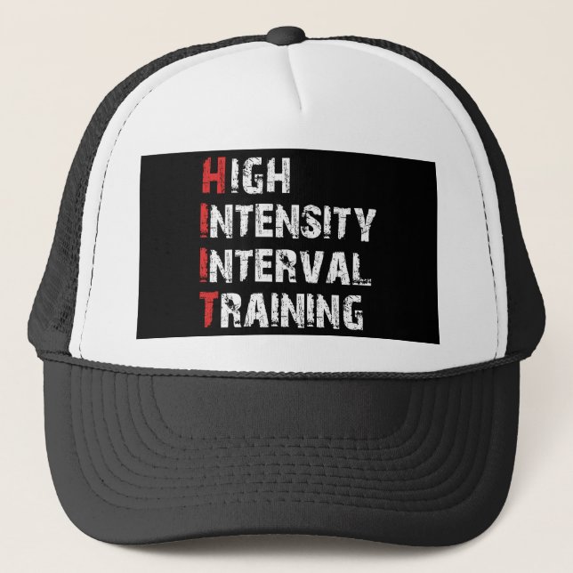 HIIT High Intensity Interval Training Fitness Gym Truckerkappe (Vorderseite)