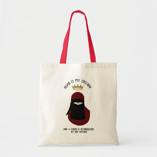 Hijab ist meine Krone - NIQAB - Büro - GLÄSER Tragetasche (Vorne)