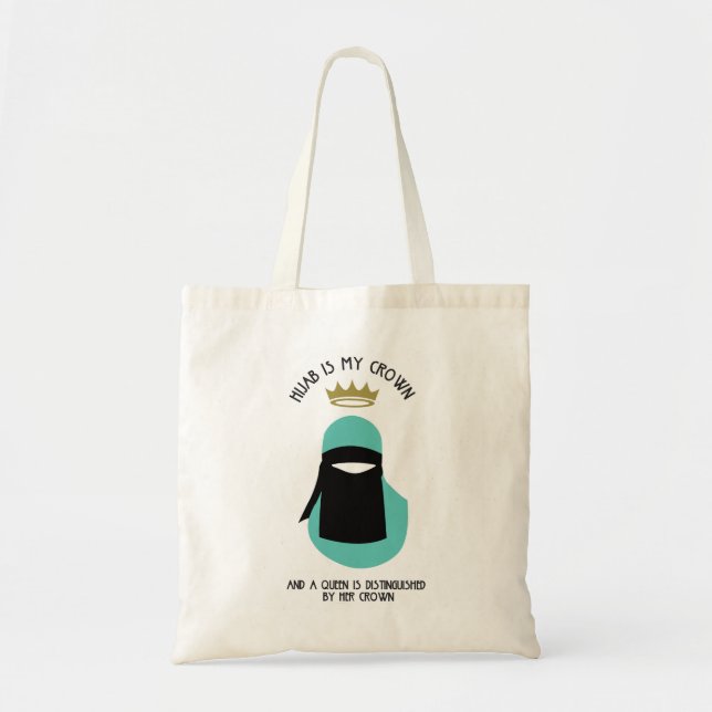 Hijab ist meine Krone - NIQAB - GESICHTSLOSES AQU Tragetasche (Vorne)