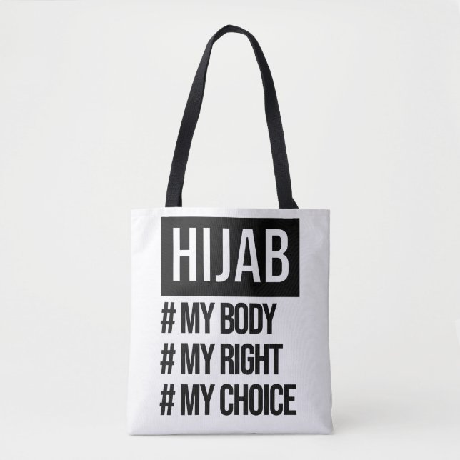 Hijab - mein Körper ist meine Wahl - feministisch  Tasche (Vorderseite)