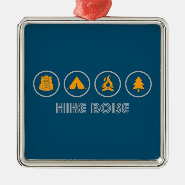 Hike Boise Idaho Ornament Aus Metall (Vorne)