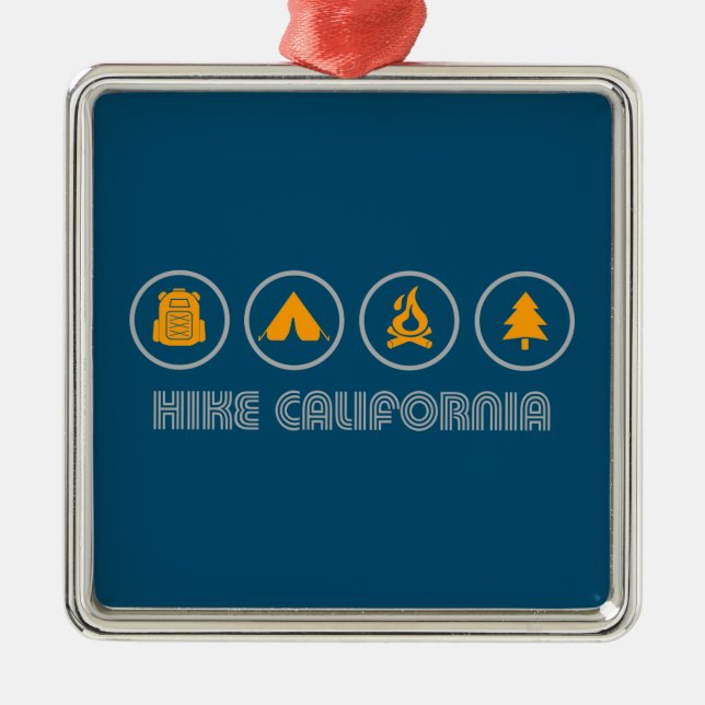 Hike California Ornament Aus Metall (Vorne)
