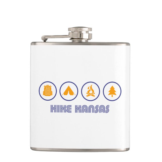 Hike Kansas Flachmann (Vorderseite)