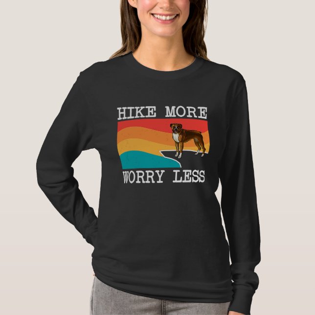 Hike More Worry Less Boxer Graphic Hiking T-Shirt (Vorderseite)
