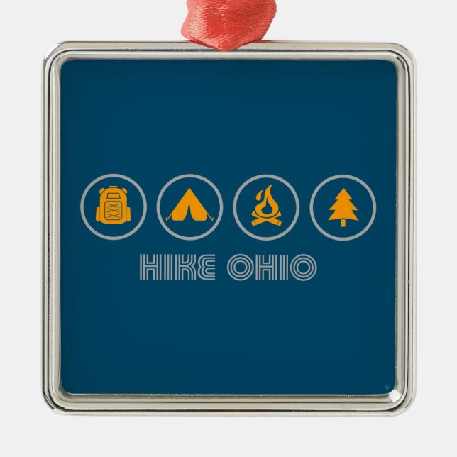 Hike Ohio Ornament Aus Metall (Vorne)