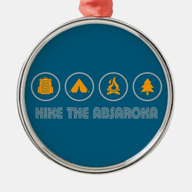 Hike The Absaroka Mountains Ornament Aus Metall (Vorne)