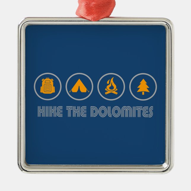 Hike The Dolomites Italy Ornament Aus Metall (Vorne)