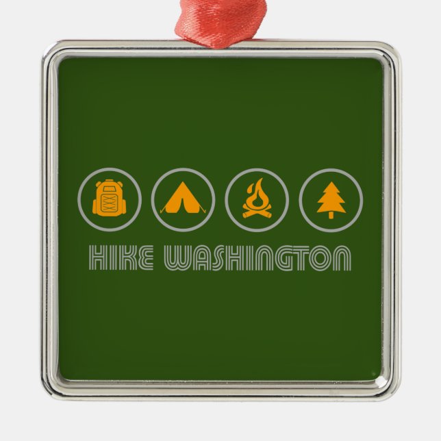 Hike Washington Ornament Aus Metall (Vorne)