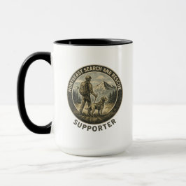 Hiker and Labrador Retriever Search and Rescue Mug Tasse