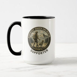 Hiker and Labrador Retriever Search and Rescue Mug Tasse